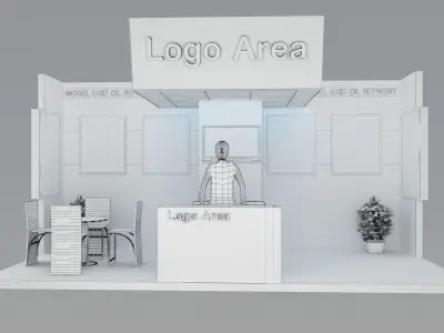 Booth Exhibition Stand a379a 3D model