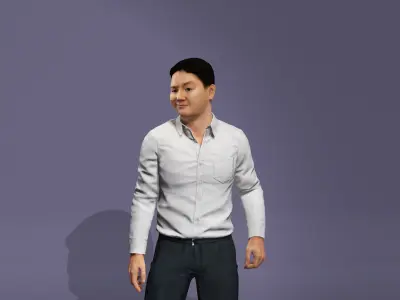 Realistic Male 3D Model Richard Liu Chinese tycoons 3D model