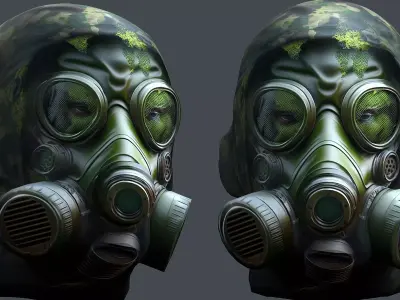 Helmet 3d model military combat Military Low-poly  Low-poly 3D model 14