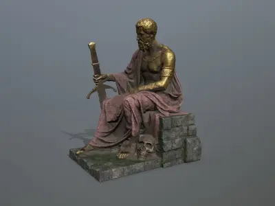 statue 2 Low-poly 3D model