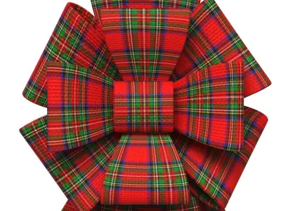 Christmas Bow Ribbon 37 Low-poly 3D model