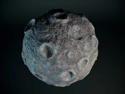 Cartoon Moon PBR Low-poly 3D model