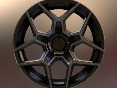 Sport Car Rim 8 Game-Ready 3D Model Low-poly 3D model
