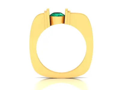 Solitaire Women Ring 3dm stl Render Detail 3D print model
