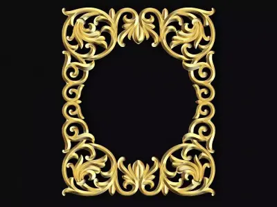 Central decor ornament for furniture 3D model 493