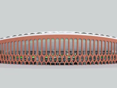 Stadium with roof 3D model