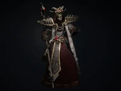 Undead Lich Low-poly 3D model