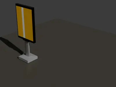 A simple Mupi board for adertisments Free low-poly 3D model