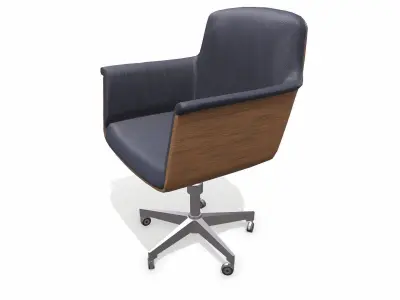 Old Office Chair 3 Low-poly PBR Low-poly 3D model