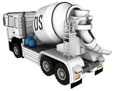remicon cement mixer 3D model by wedigitize