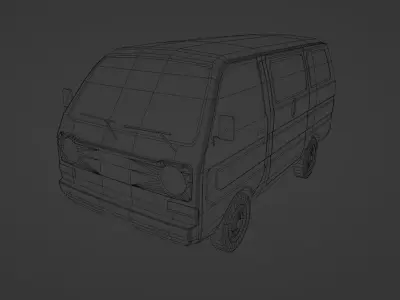 Mitsubishi Minicab Low-poly 3D model