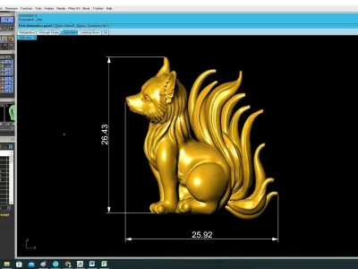 Luxury Fox Figurine 3D Model for Jewelry and Decoration 3701  3D print model