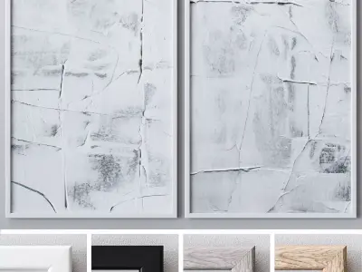 Set of large wall paintings  552 3D model