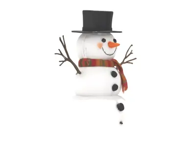 snowman  Low-poly 3D model