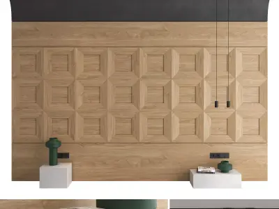 Decorative wall panel set 98 3D model