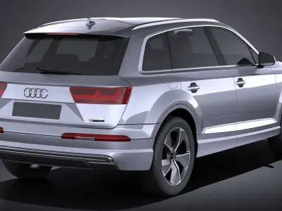 Audi Q7 e-tron 2017 VRAY 3D model