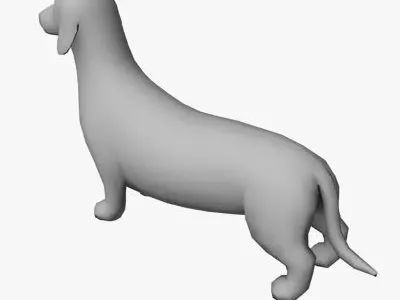 Low Poly Dachshund Low-poly 3D model