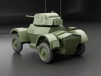 Daimler Armored Car MKI 3D model