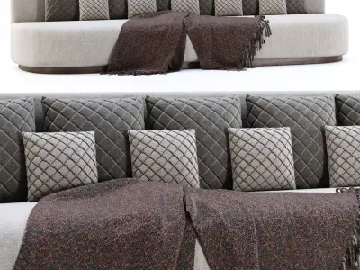 Stefa straight lounge restaurant sofa SC55 by Bpoint Design  3D model