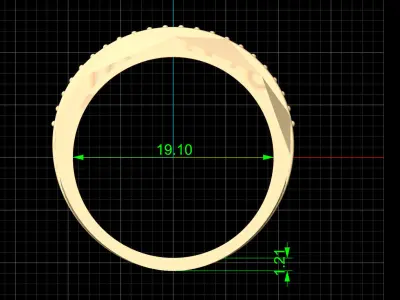 Lux  ring silver gold jewelry printable 3D model 3D print model