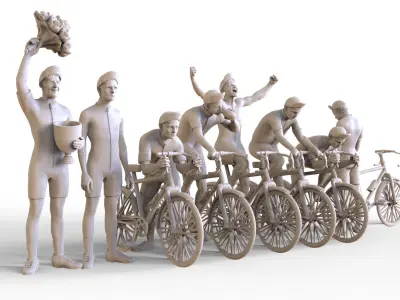 cyclists 3D print model