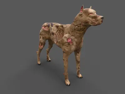 Zombie Dog  Low-poly 3D model