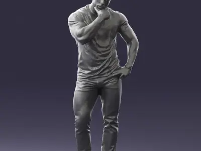 Man in pose 0117 3D model