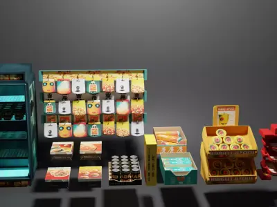 SciFi Foods Pack Free 3D model