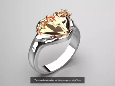 Hands and Heart Symbolic Ready to Make Ring File Collection 3D Model Pack