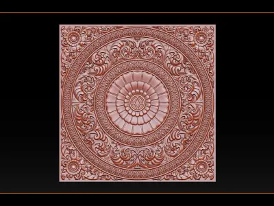 3D Modeling and CNC carving of a Wood Headboard 3D print model