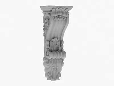 Scroll Corbel 20 3D model