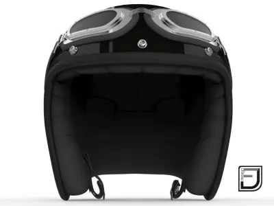 Black R Helmet H09 3D model