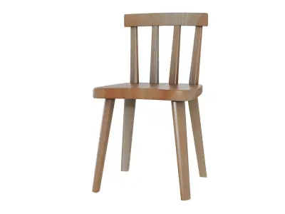 Lowpoly Wood Chair Free low-poly 3D model