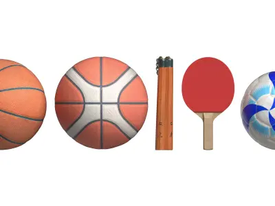 Sporting Goods Pack 01 3D model