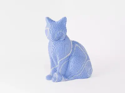 Low Poly Cat polygonal Low-poly 3D model Low-poly 3D model