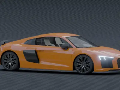 Audi R8 - v10 Low-poly 3D model