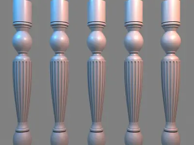 Baluster table legs - table legs 3D model