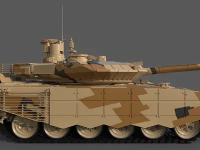 Game-Ready T-90SM Military Tank 3D model