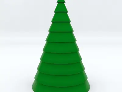 FREE Cartoon Christmas Tree Free 3D model