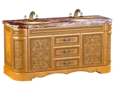 Arabic Furniture bathroom  Curbstone in oriental style 3D model