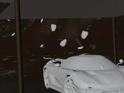 McLaren Senna with Desert environment 3D model