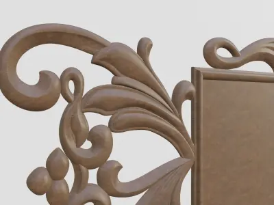 Wood Carved Frame 3D print model order