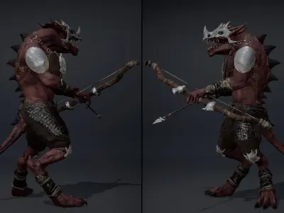 Mist Archer Arm1 Brutal Low-poly 3D model