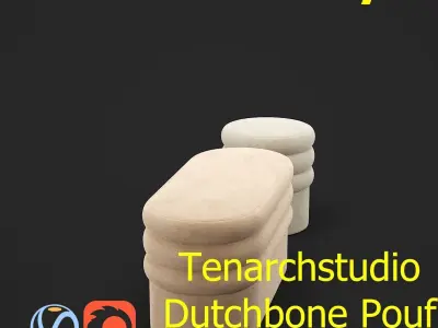 Tenarchstudio Dutchbone Pouf Render ready  3D model