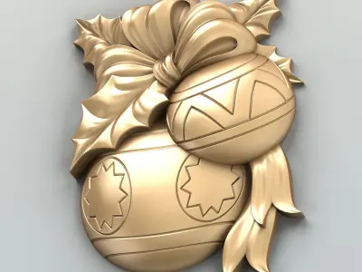 Carved decor central 020 3D model