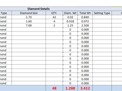 Diamond Earrings  3D print model