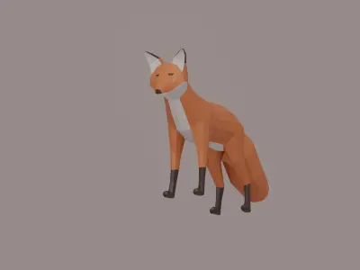 Low Poly Fox Low-poly 3D model order