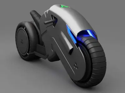 sci-fi motorbike 3D model