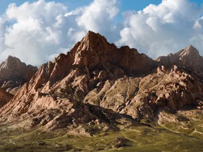 16k Jungle Mountain Free low-poly 3D model