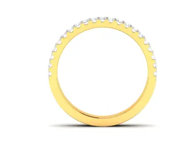 Band 3dm Render Details gold diamond eternity ring 3D print model